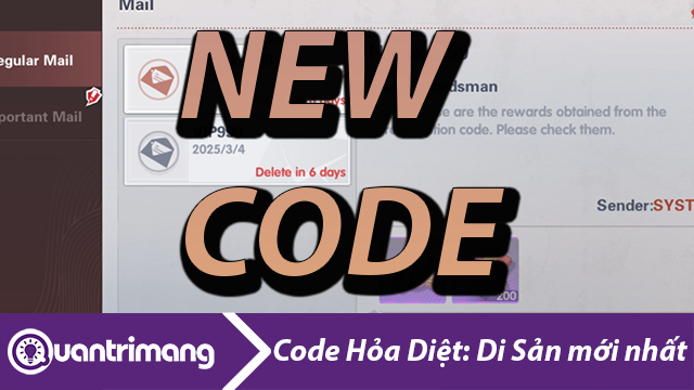 Code Hỏa Diệt: Di Sản mới nhất và cách đổi code nhận thưởng