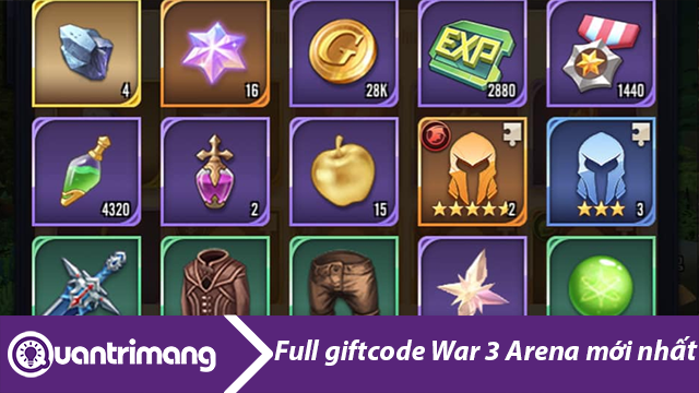 Code War 3 Arena mới nhất và cách đổi code lấy thưởng