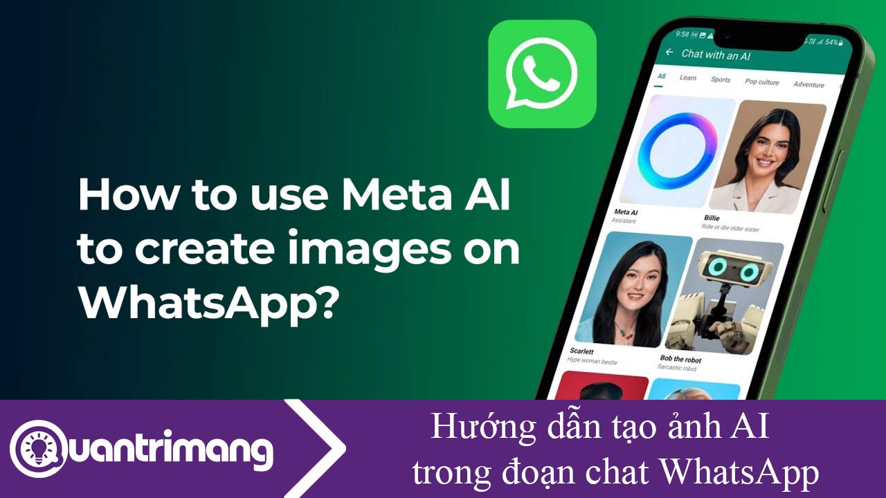 Hướng dẫn tạo ảnh AI trong đoạn chat WhatsApp