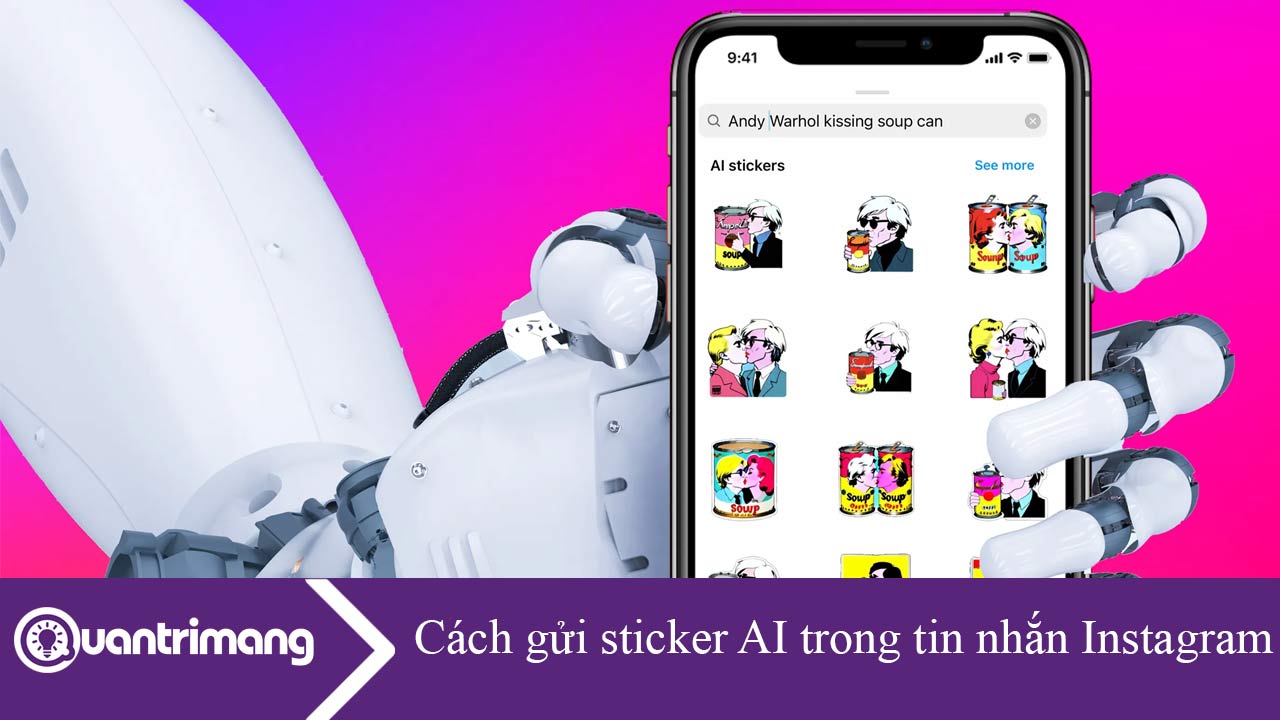 Hướng dẫn gửi sticker AI trong tin nhắn Instagram