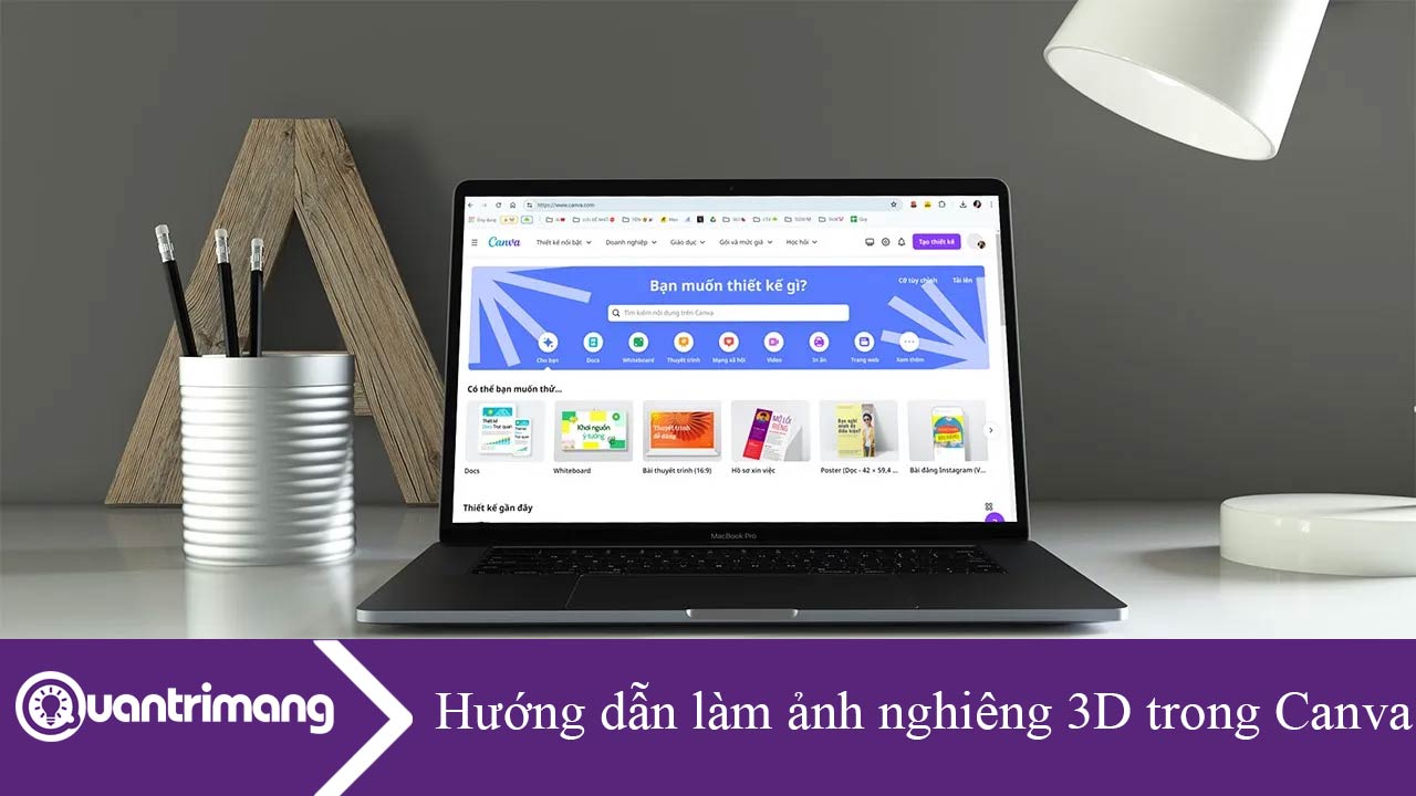 Hướng dẫn làm ảnh nghiêng 3D trong Canva