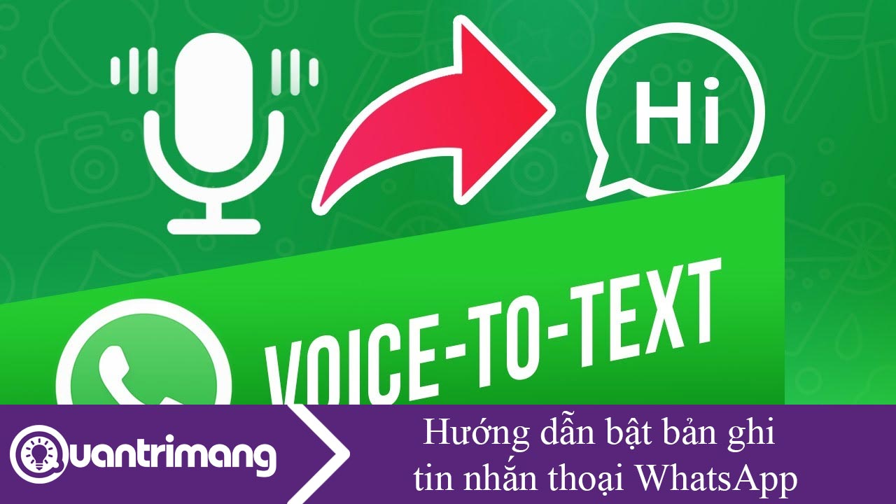 Hướng dẫn bật bản ghi tin nhắn thoại WhatsApp