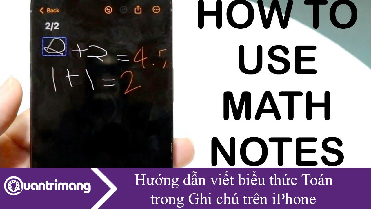 Hướng dẫn viết biểu thức Toán trong Ghi chú trên iphone