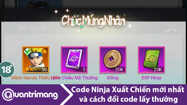 Giftcode Ninja Xuất Chiến mới nhất và cách đổi code