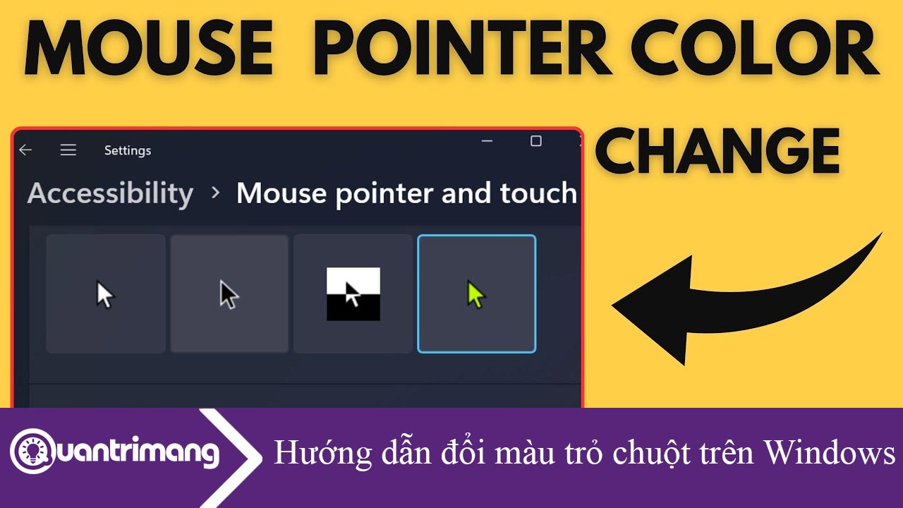 Hướng dẫn đổi màu trỏ chuột trên Windows 11