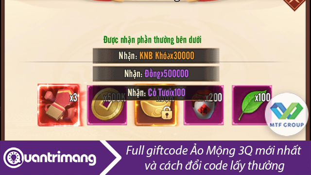 Full giftcode Ảo Mộng 3Q mới nhất và hướng dẫn đổi code