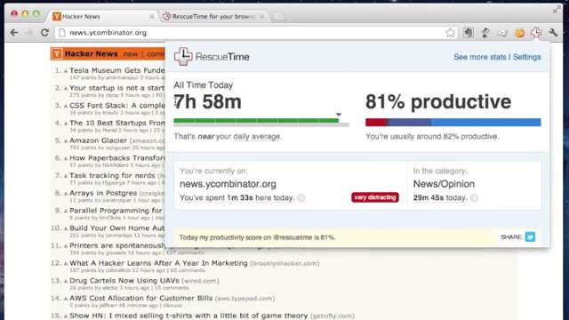 RescueTime for Web Browser