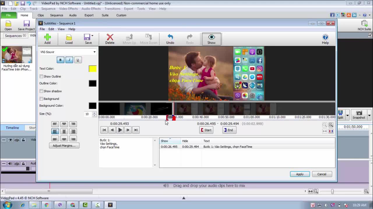 Tạo phụ đề cho video, chèn phụ đề vào video