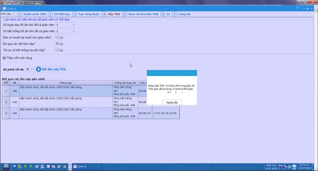 VietSchool TKB Online - Ràng buộc cơ bản