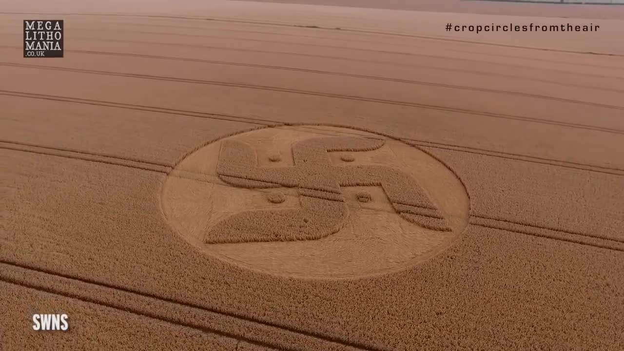 Mystery 180ft wide Nazi crop circle' appears overnight in Wiltshire field sparking alien fears from