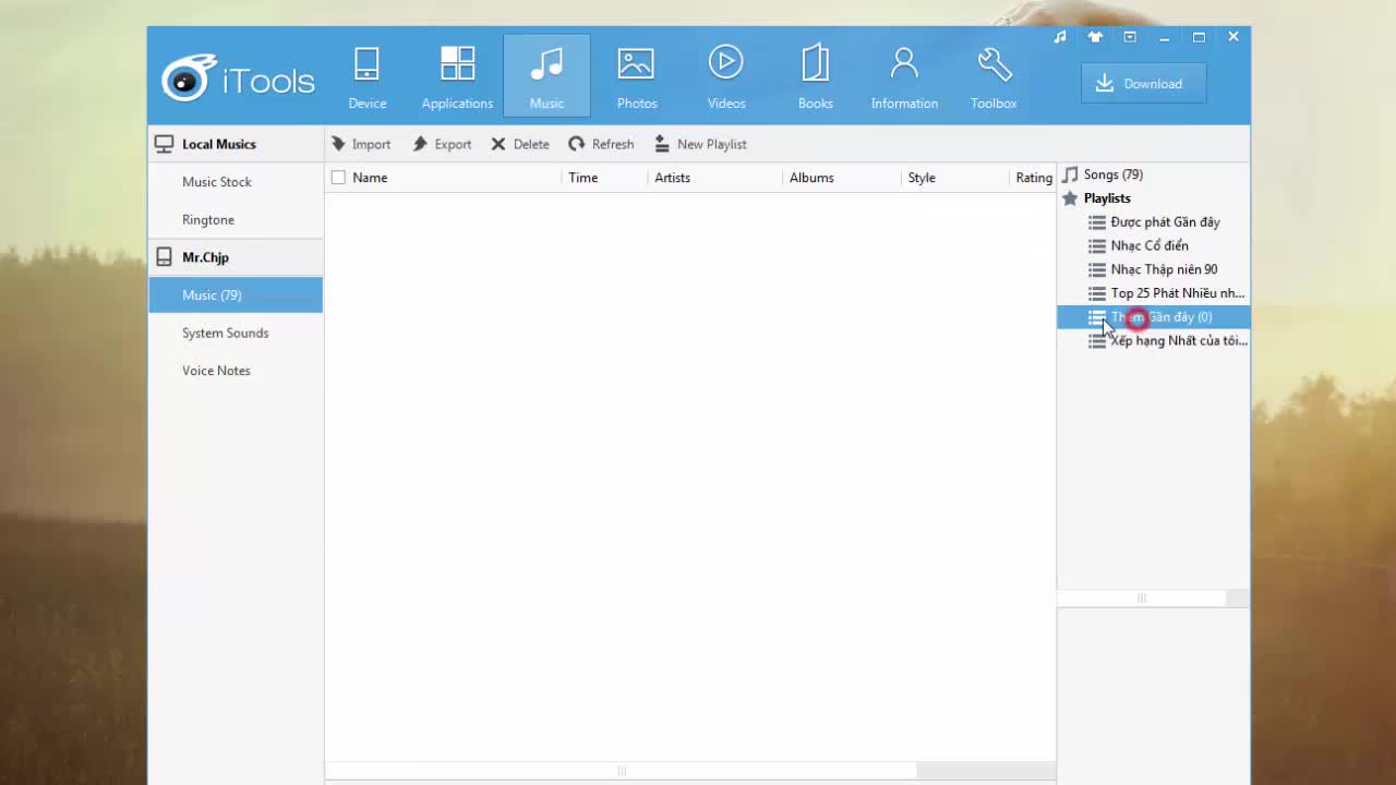 Dùng iTools copy nhạc từ máy tính vào điện thoại