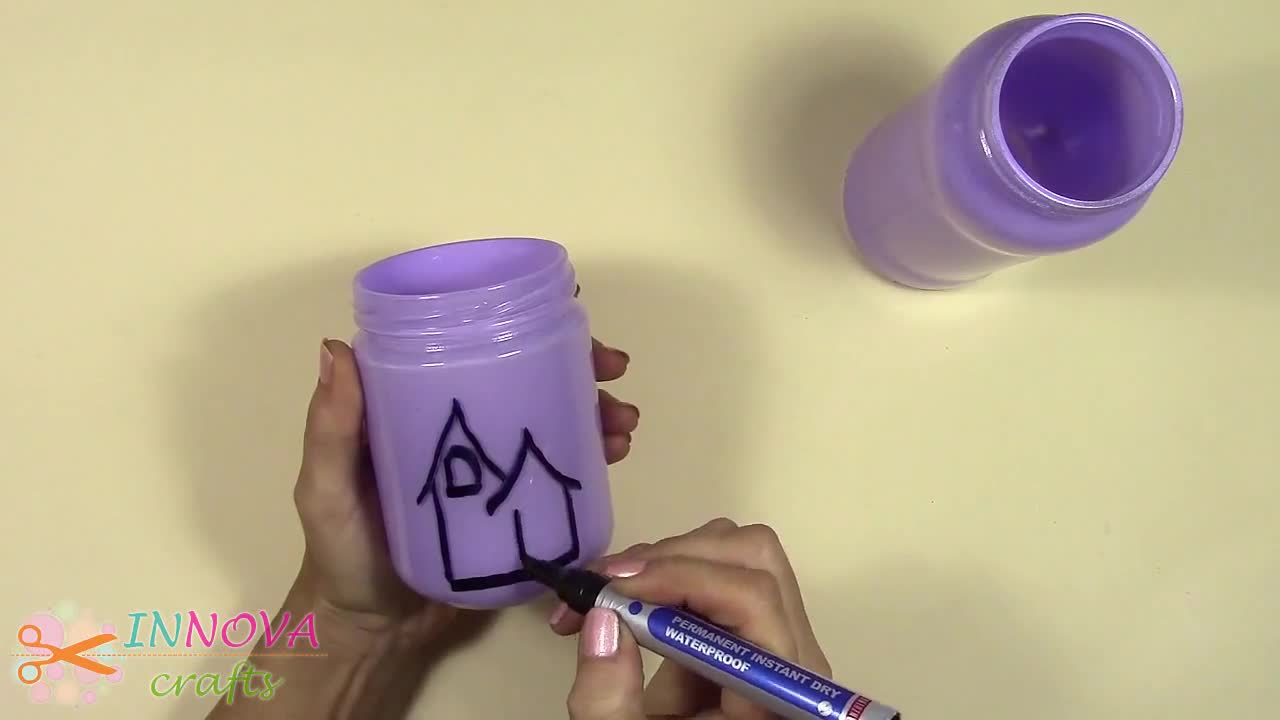 DIY crafts (Halloween decorations) CANDLE JARS, Lanterns Innova Crafts
