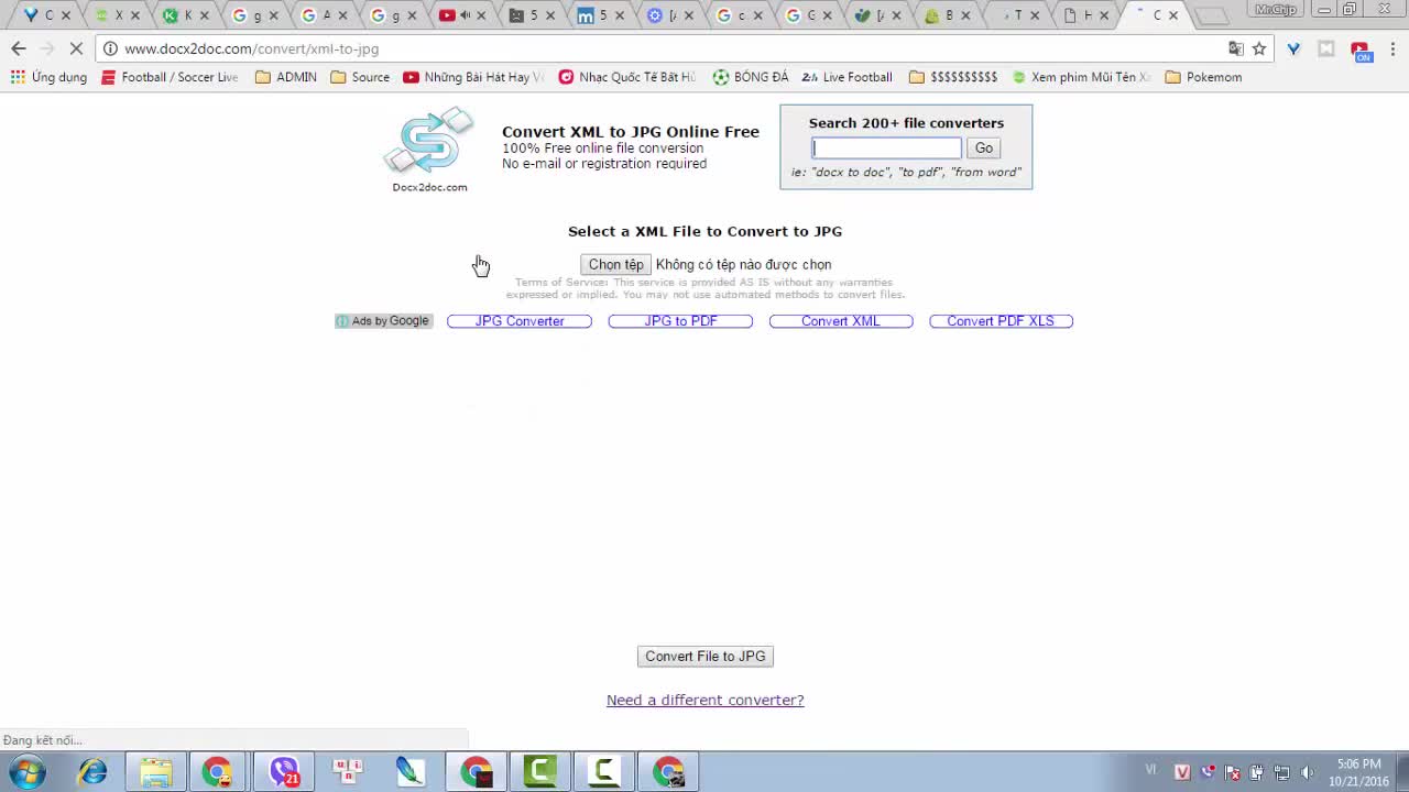 Chuyển định dạng xml sang định dạng ảnh JPEG