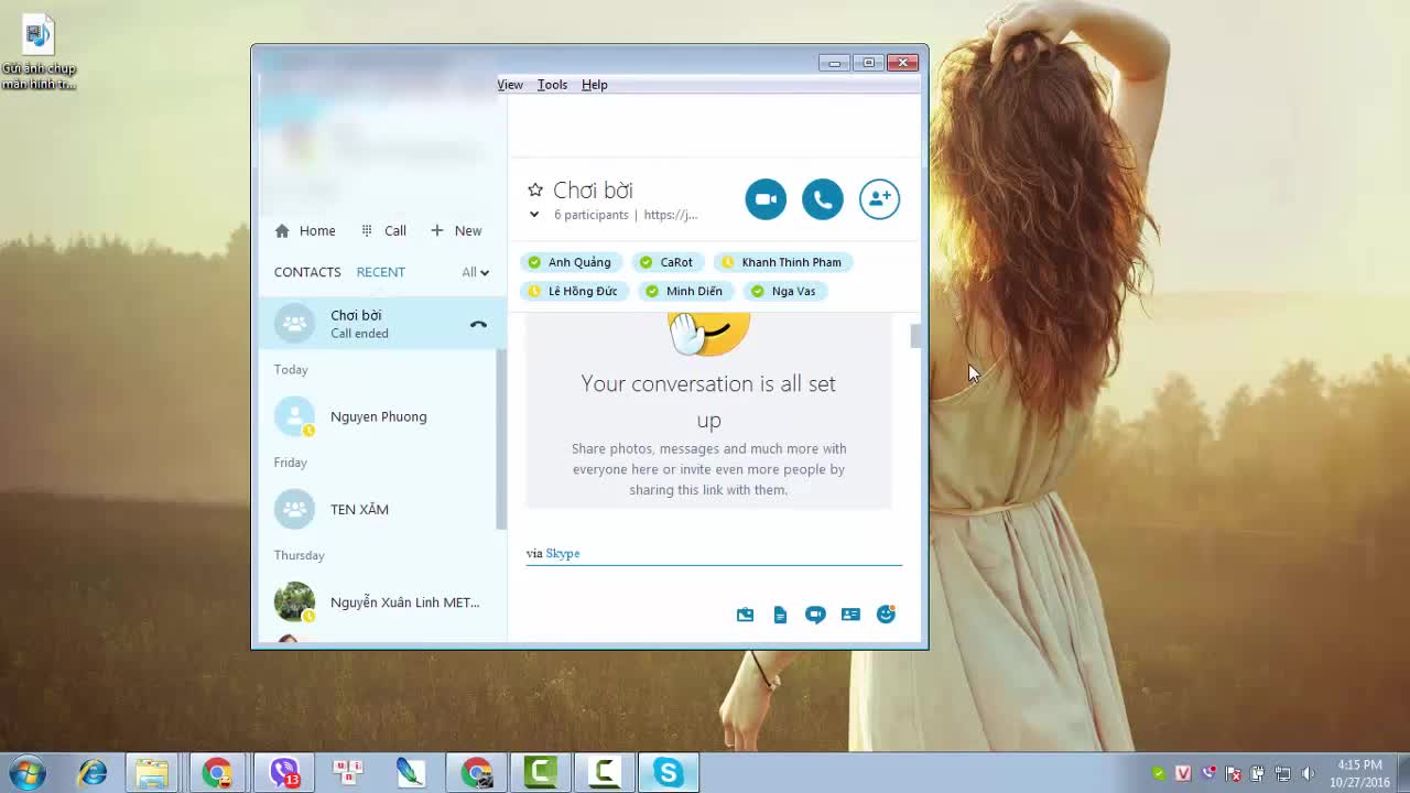 Thực hiện cuộc gọi nhóm trong Skype