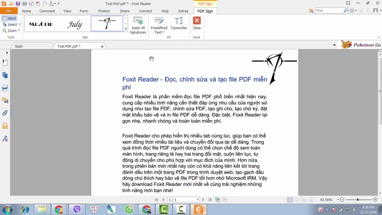 Cách tạo và sử dụng chữ ký trong file PDF