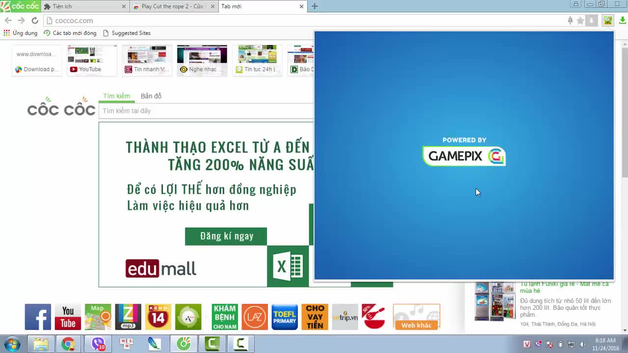 Chơi game Cut the Rope trên trình duyệt web