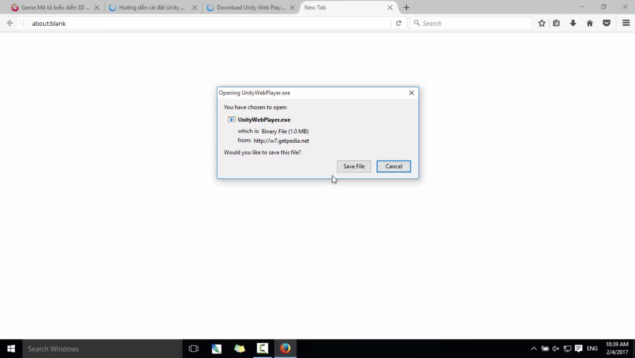 Cách cài đặt Unity Web Player để chơi game 3D