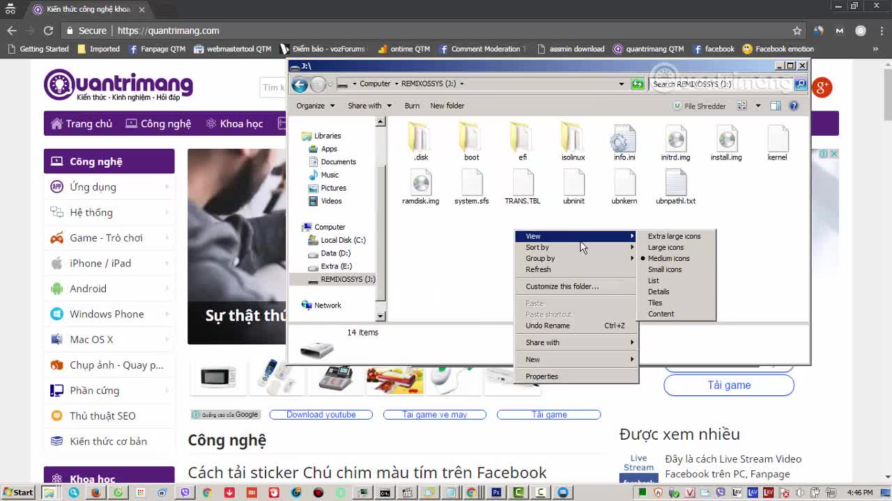 Cách tạo USB cài đặt Remix OS, chạy trực tiếp trên USB, song song với Windows 