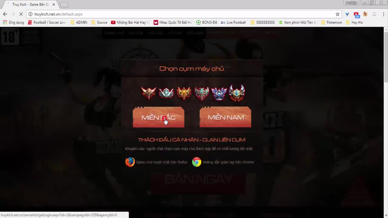 Cách chơi game "Truy Kích" trực tiếp trên website