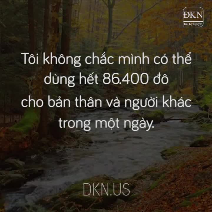 Bạn sẽ làm gì với 86.400$ mỗi sáng? 