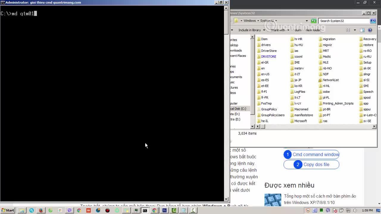 Các lệnh cmd cơ bản nhất trên máy tính Windows 