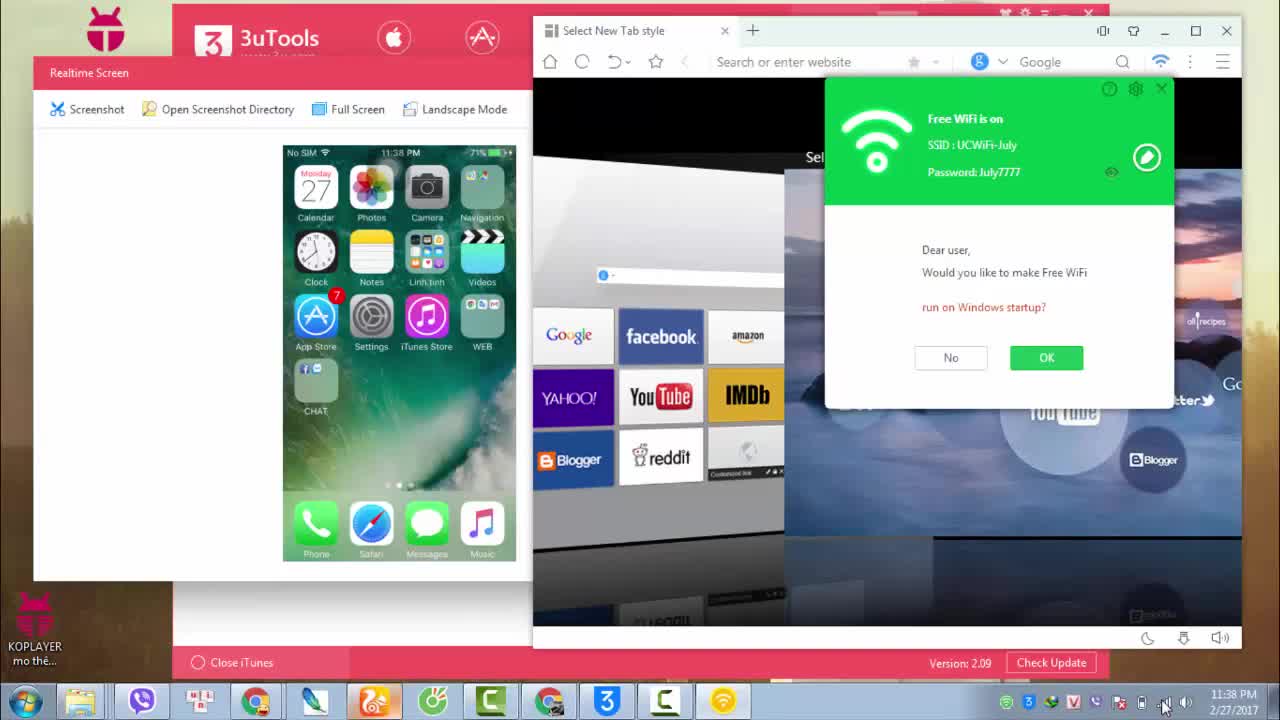 Cách phát WiFi từ trình duyệt UC Browser