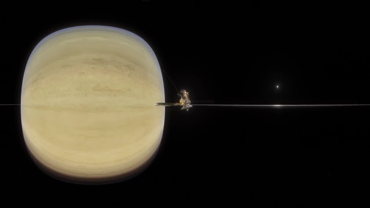 Video: Phi thuyền Cassini thực hiện thành công hành trình bay vòng quanh Sao Thổ