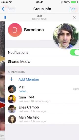 Tin nhắn video trên Telegram 4.0