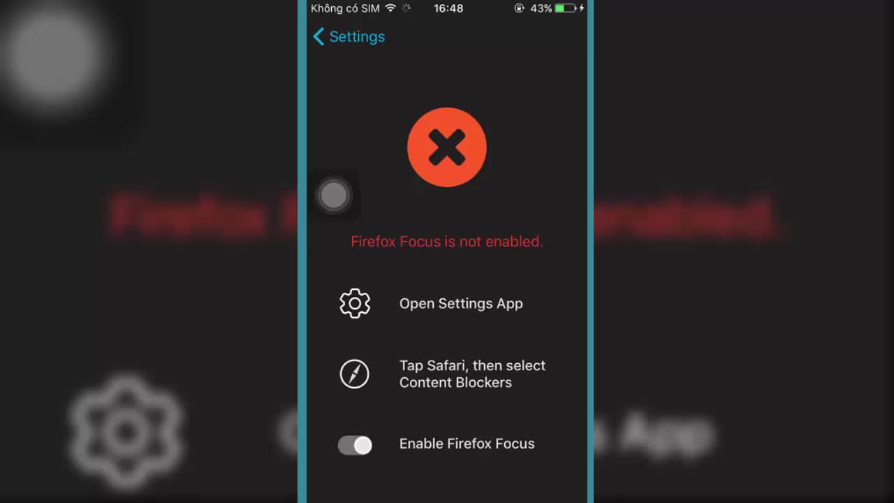 Cách chặn quảng cáo trên Safari bằng Firefox Focus 