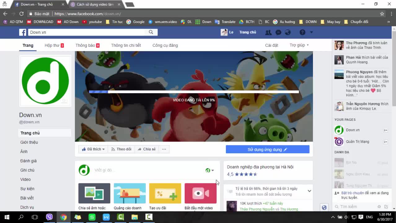 hướng dẫn cách dùng video làm ảnh bìa Fanpage Facebook