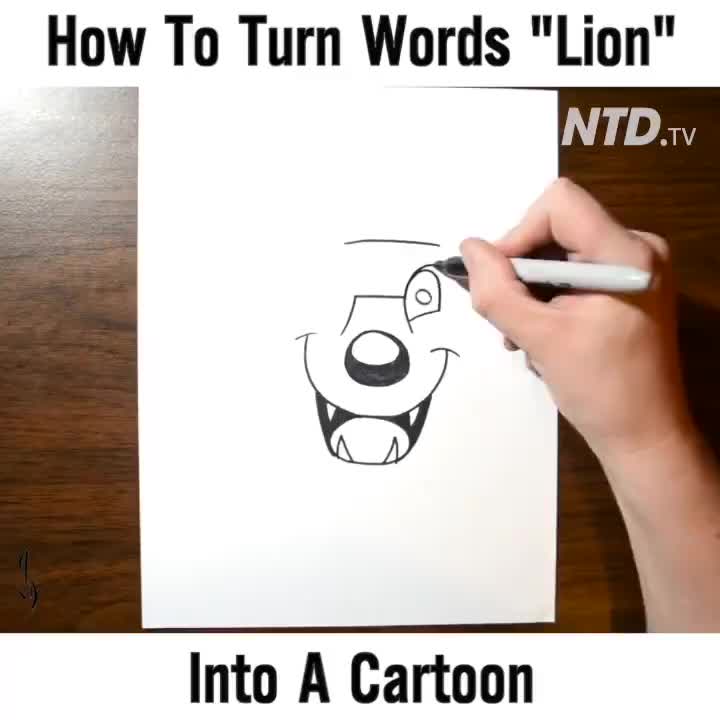 Đây là cách chuyển chữ Lion (sư tử) thành bức vẽ sư tử!