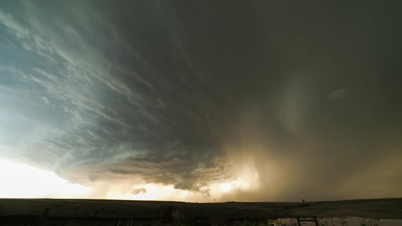 Bão sấm sét tuyệt đẹp diễn ra ở gần Booker, Texas (Mỹ
