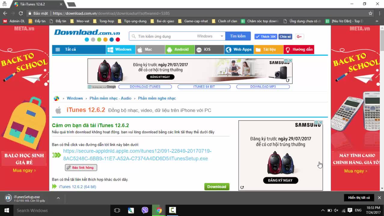Cài đặt iTunes để nghe nhạc, xem phim online trên máy tính 
