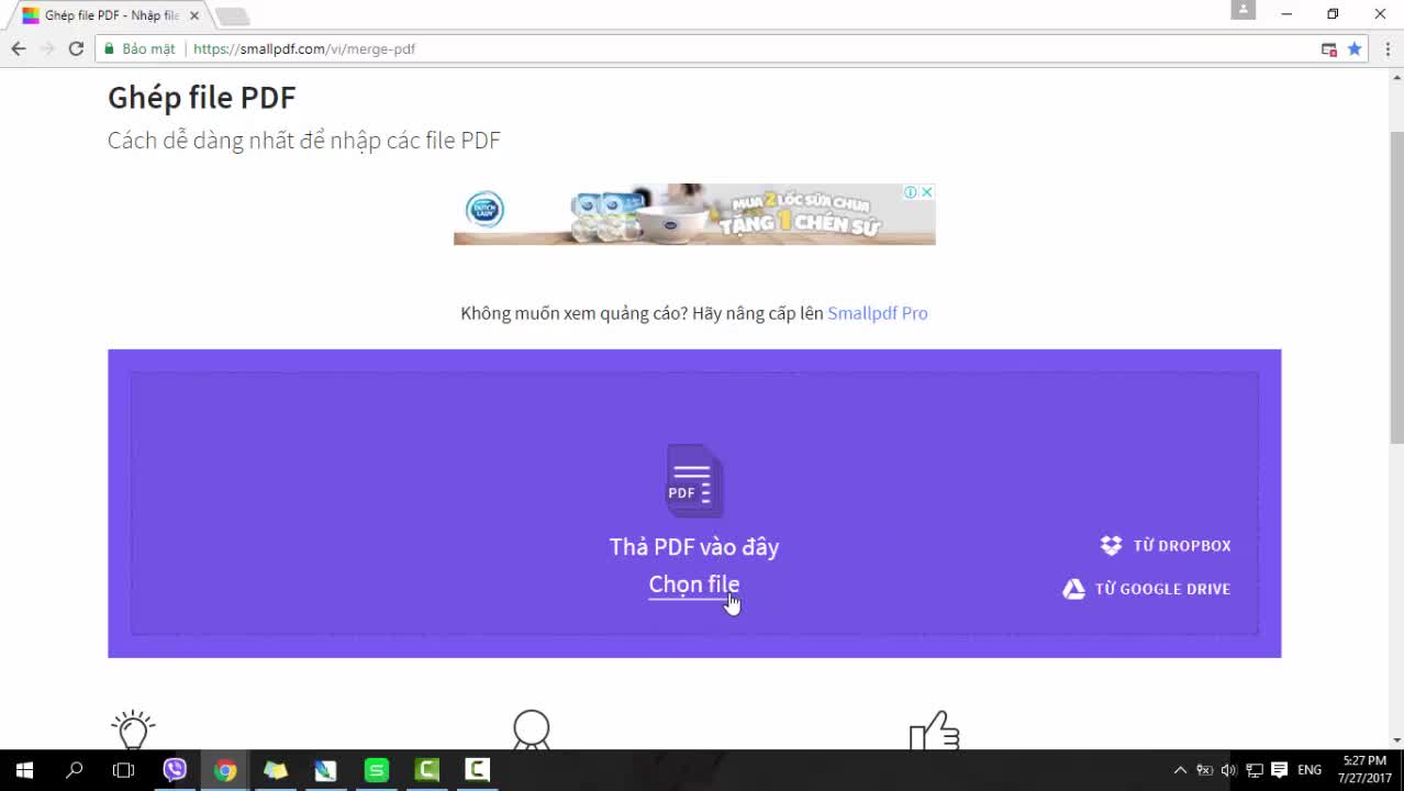Hướng dẫn ghép file PDF trực tuyến