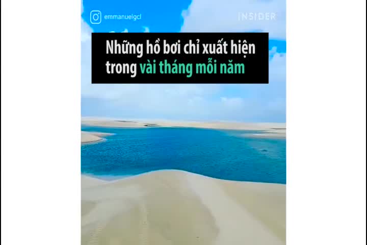Nơi tiểu sa mạc 'lột xác' thành bãi tắm khổng lồ sau mưa