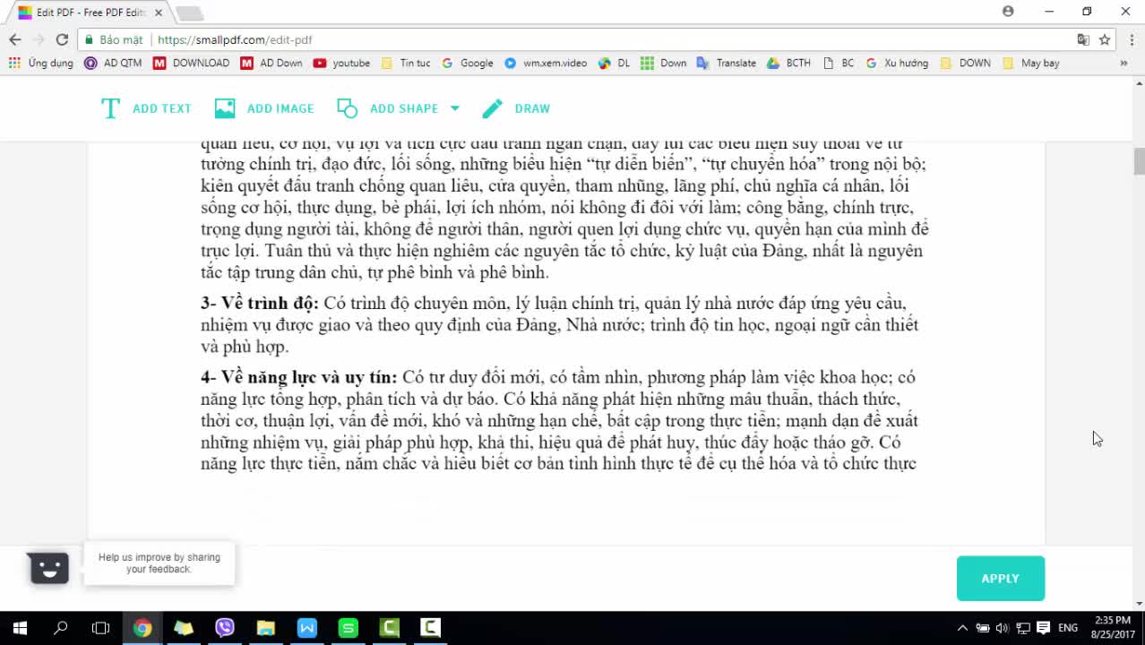 Hướng dẫn cách chỉnh sửa file PDF trực tuyến