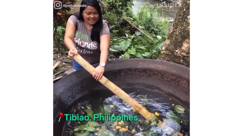 Tắm vạc dầu thú thư giãn bằng cách 'luộc' người tại Philippines
