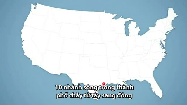 Đường rút của nước mưa trút xuống Houston trong siêu bão Harvey