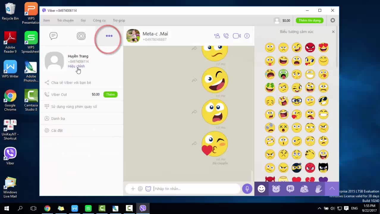 Hướng dẫn cách đổi tên đại diện Viber trên máy tính