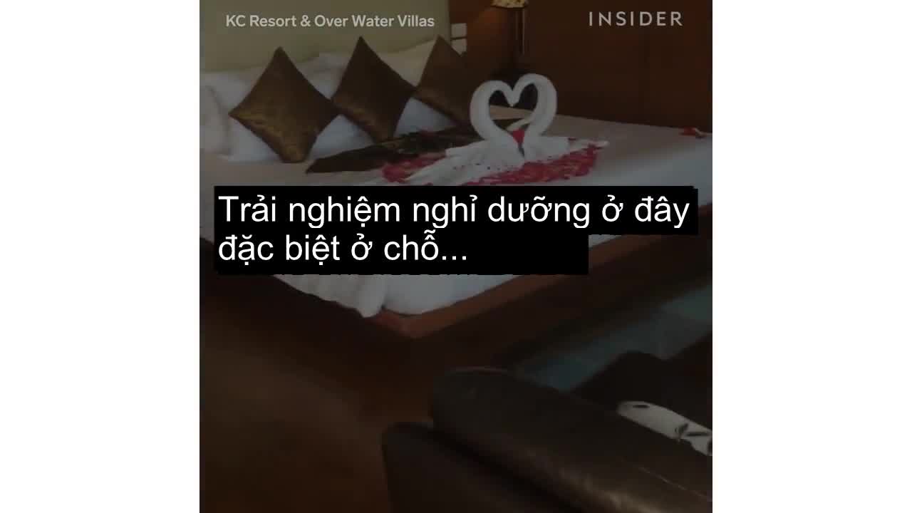 Bể bơi độc đáo nằm dưới giường khách sạn