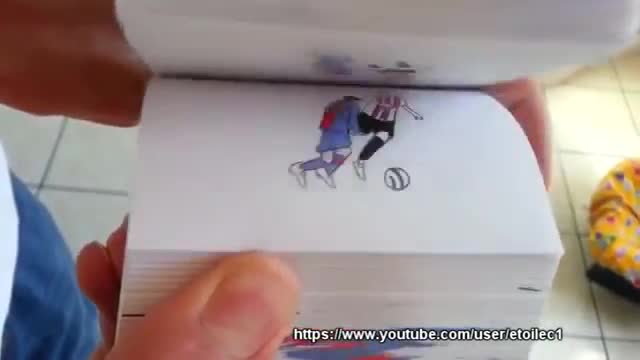 Tái hiện các siêu phẩm của Messi qua nghệ thuật lật sách