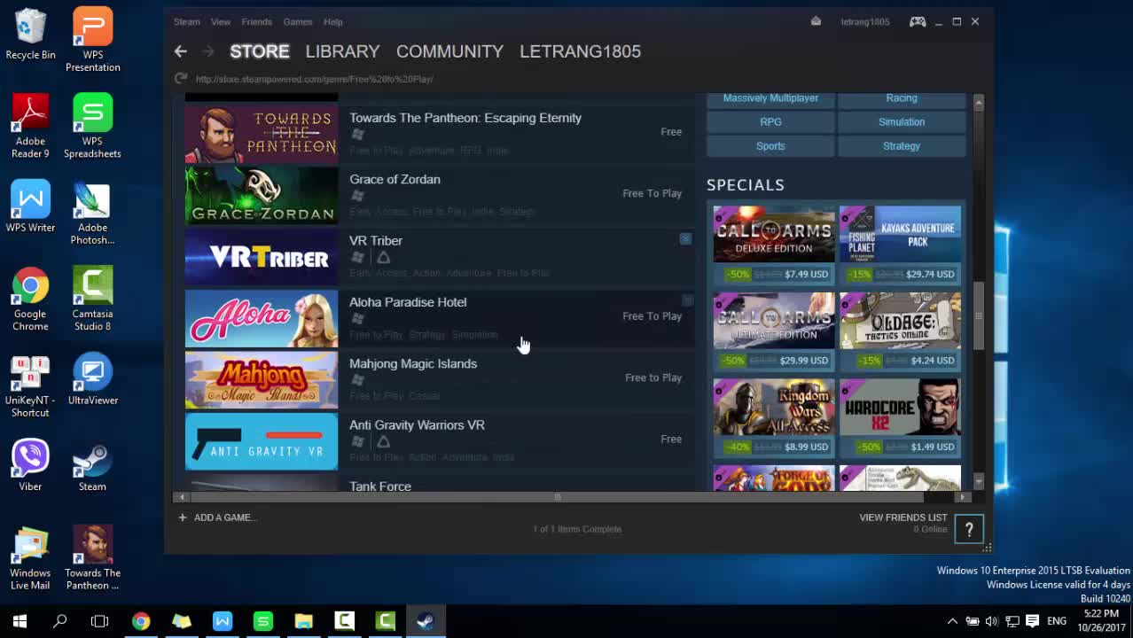 Hướng dẫn cách tải game miễn phí trên Steam