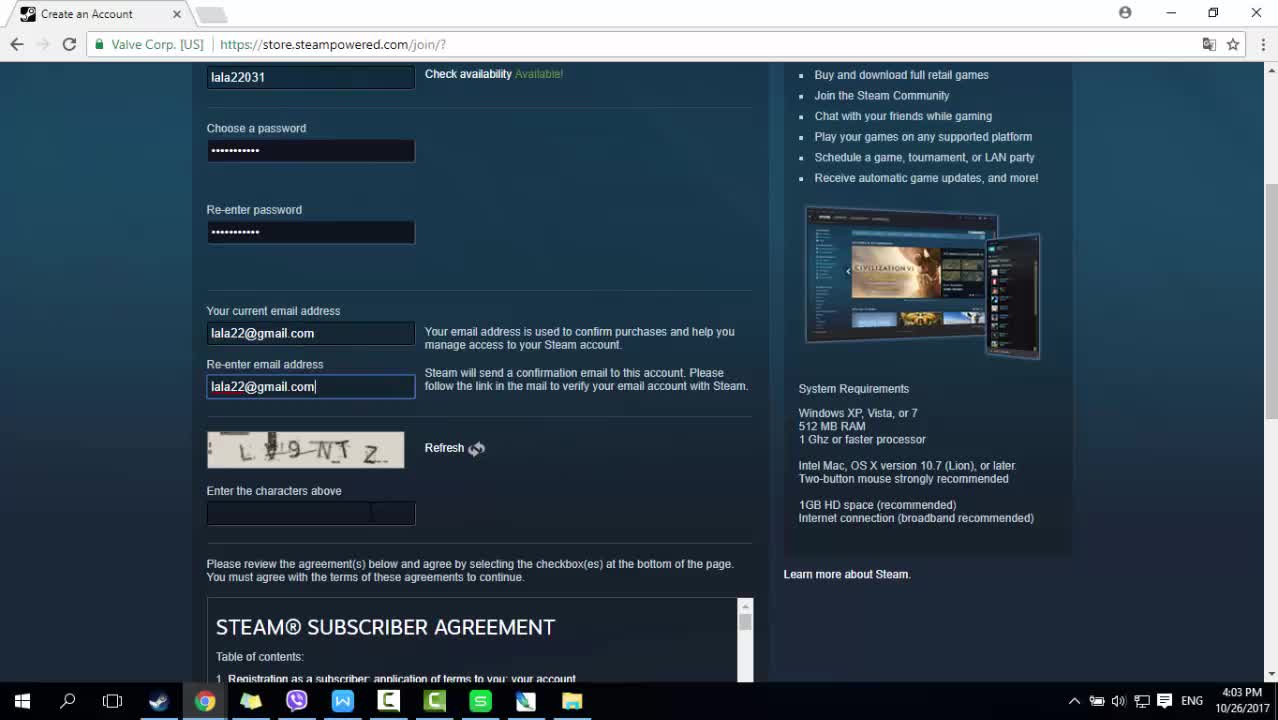 Hướng dẫn tạo tài khoản Steam