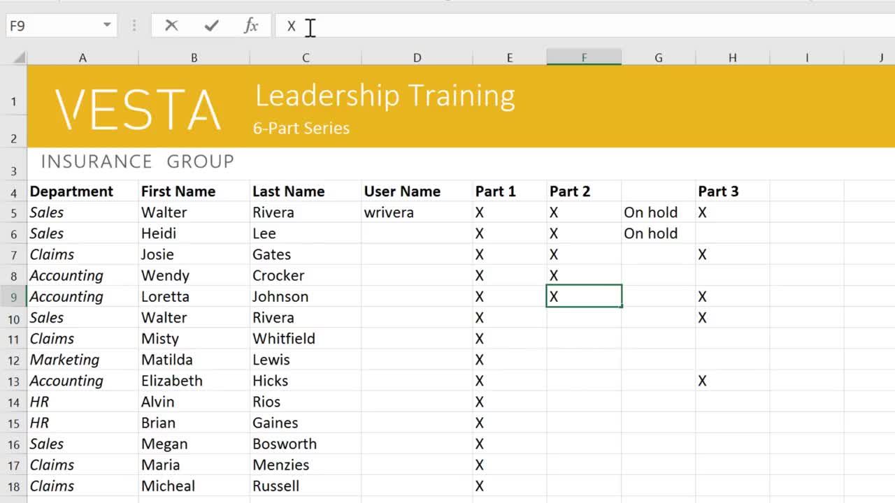 Tác vụ cơ bản về các ô và dải ô trong Excel 2016