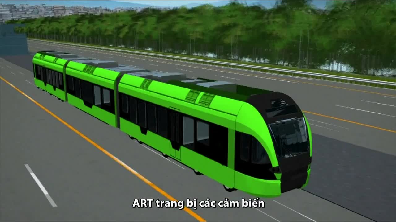 Tàu tự lái không cần đường ray đầu tiên trên thế giới