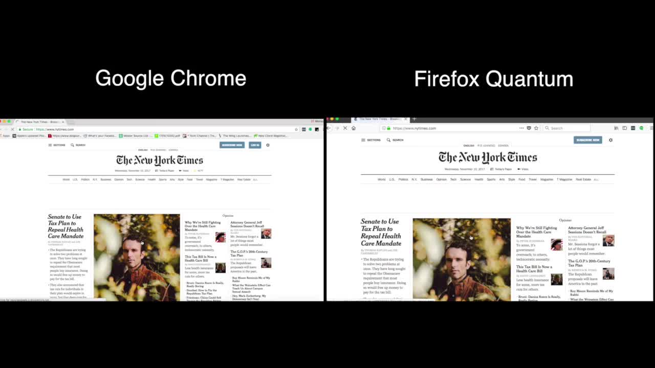 So sánh tốc độ Firefox Quantum và Chrome (video 2)