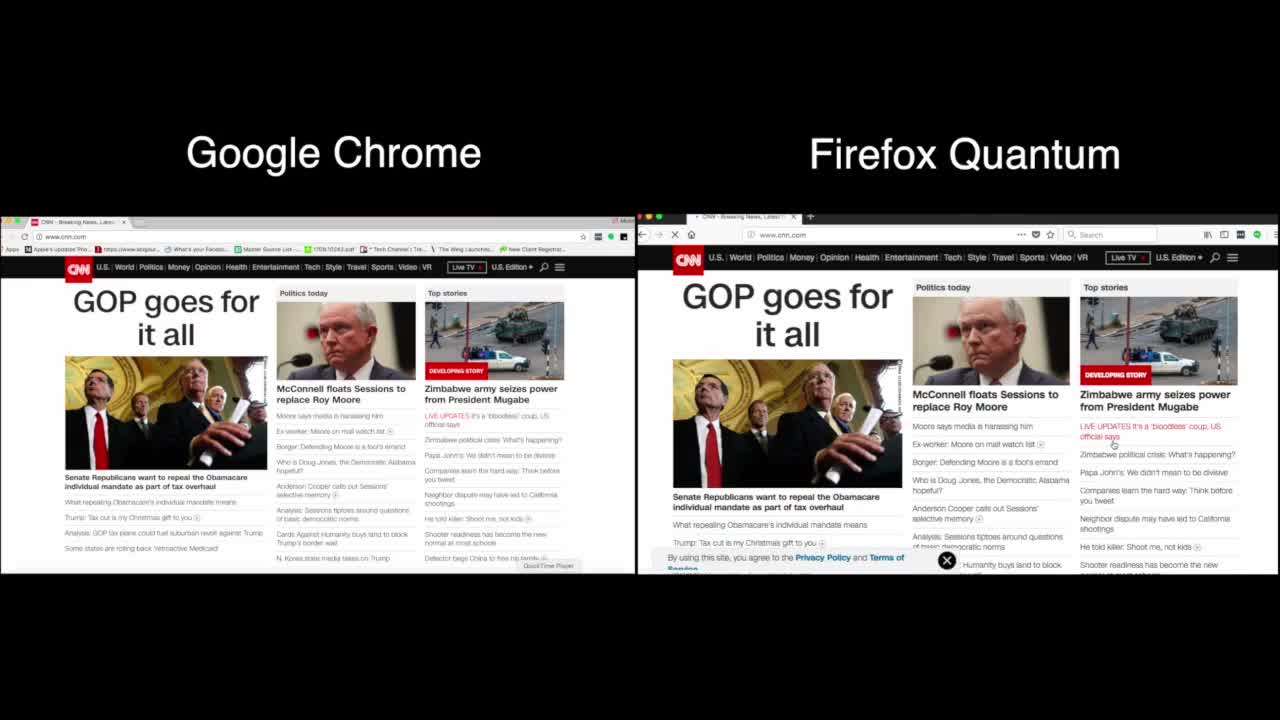 So sánh tốc độ Firefox Quantum và Chrome (video 4)