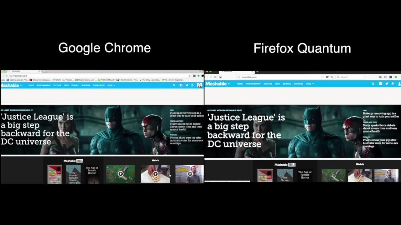 So sánh tốc độ Firefox Quantum và Chrome (video 1)