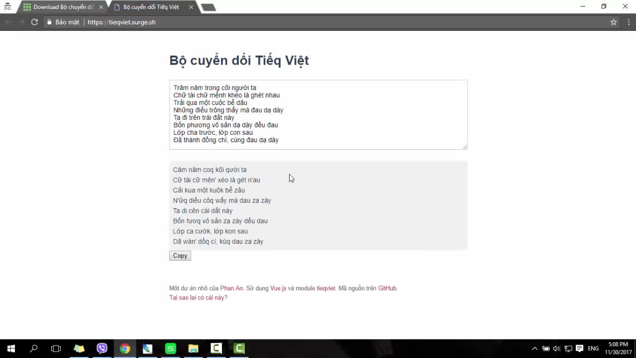 Cách chuyển đổi chữ Tiếng Việt thành Tiếq Việt gây sốt