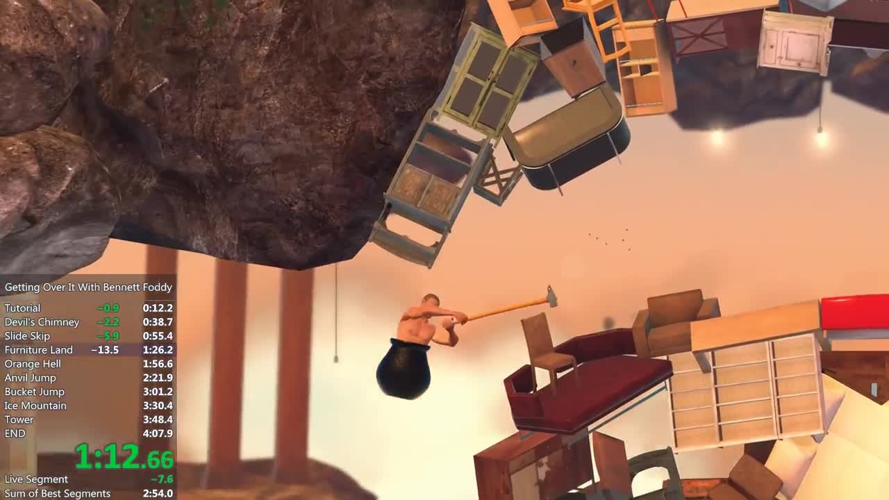 Getting Over It with Bennett Foddy - 3m 34s Speedrun 